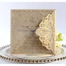 Slap-up Invitation Card Wedding Supplies Square Greeting Card Laser Invitation